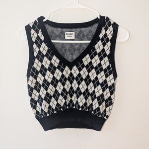 Sunday Best Argyle Knit Vest